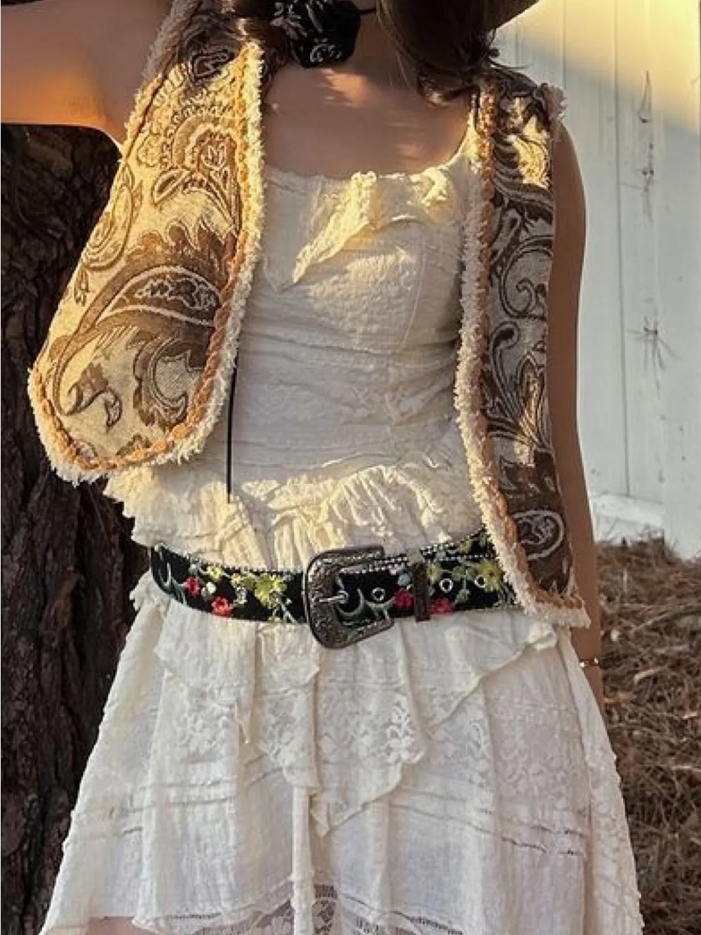 Cider paisley print vest